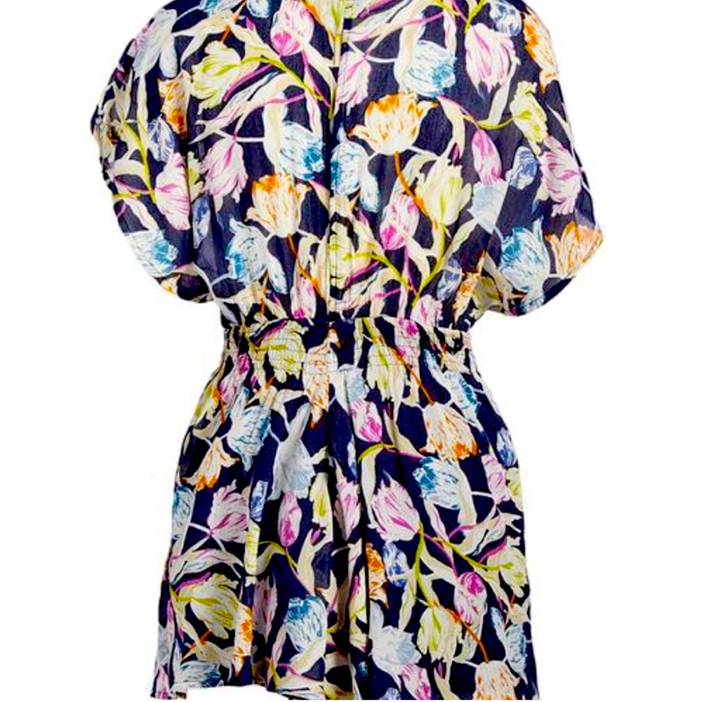 Tropical Romper Front tie Summer Tiki